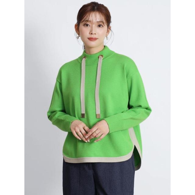 【NEW】フェンネル（FENNEL）/ラウンドヘム配色ニット