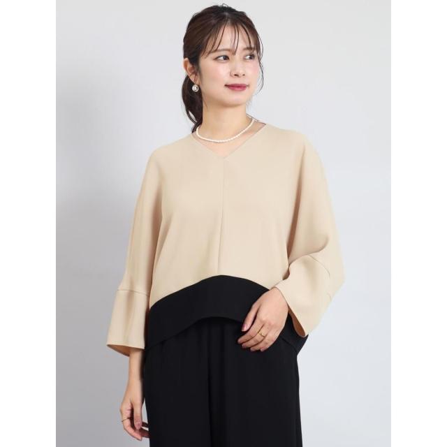 【NEW】フェンネル（FENNEL）/Vネック配色ドルマンプルオーバー