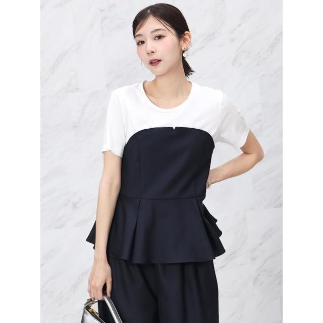 フェンネル（FENNEL）/シャンブレーペプラムビスチェドッキングTシャツ