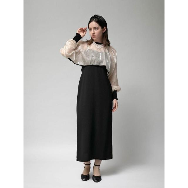 プチローブ（petirobe）/フリルボレロレイヤードワンピース(dot)