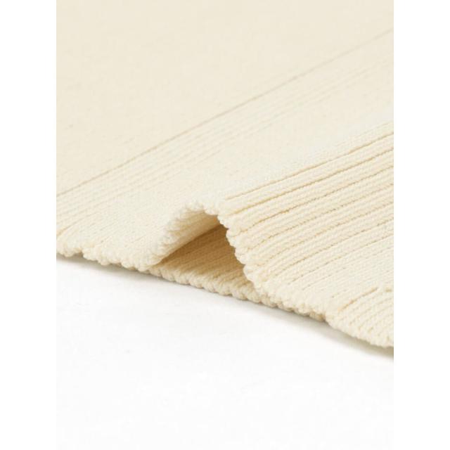 プチローブ（petirobe）/フラワー刺繍チュールドッキングリブニットの