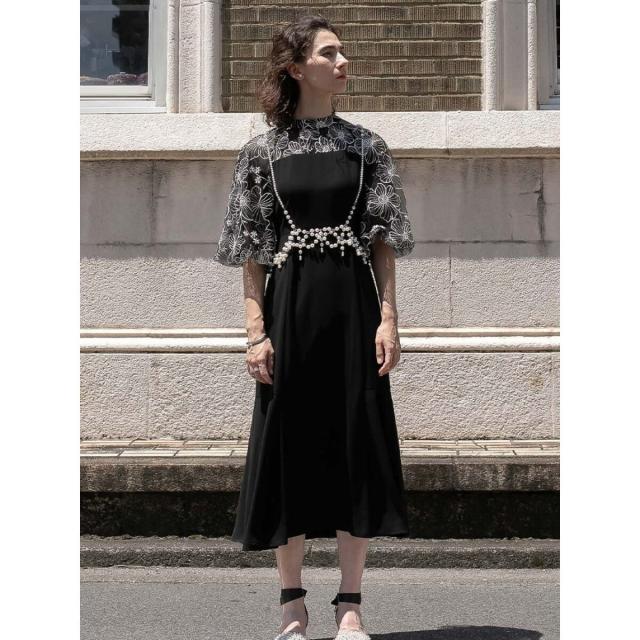 プチローブ（petirobe）/フラワー刺繍バルーンスリーブドレス_7