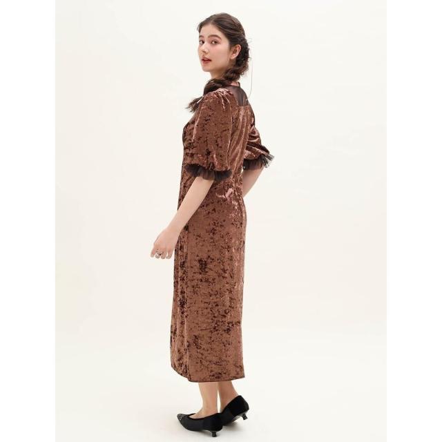 プチローブ（petirobe）/ベロアストーンワンピース_9