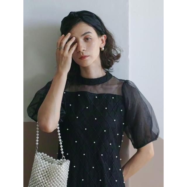 プチローブ（petirobe）/バルーンスリーブパールドレス_1