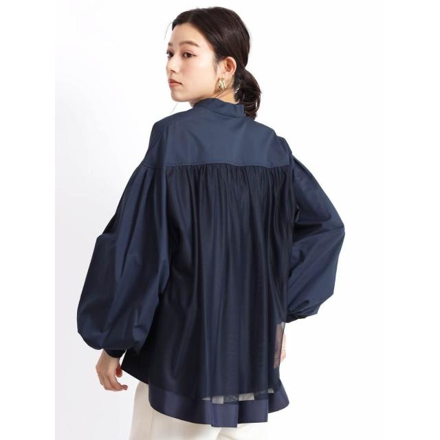 グランターブル（GRANDTABLE）/バックチュールバルーンスリーブカラーシャツ