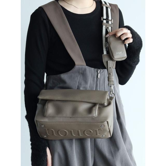 ヌエール（nouer）/ボトムエンボスロゴバッグ