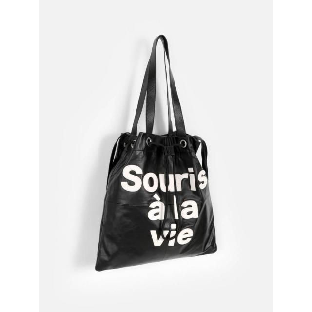 ヌエール（nouer）/【Souris la vie】巾着レザートートバッグ
