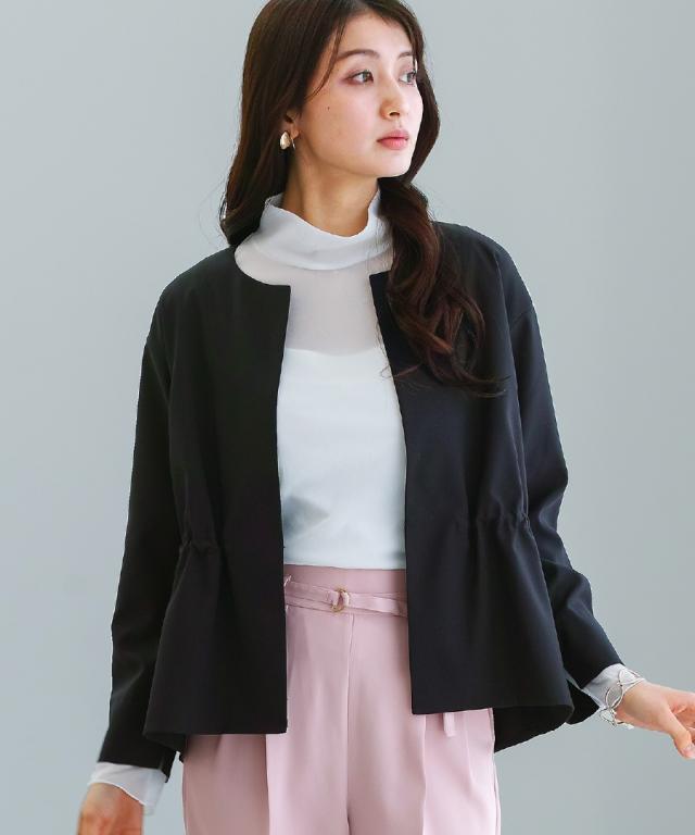 ホワイトジョーラ（WHITE JOOLA）/【サステナブル素材】オックスシャンブレー・ドロストライトブルゾン