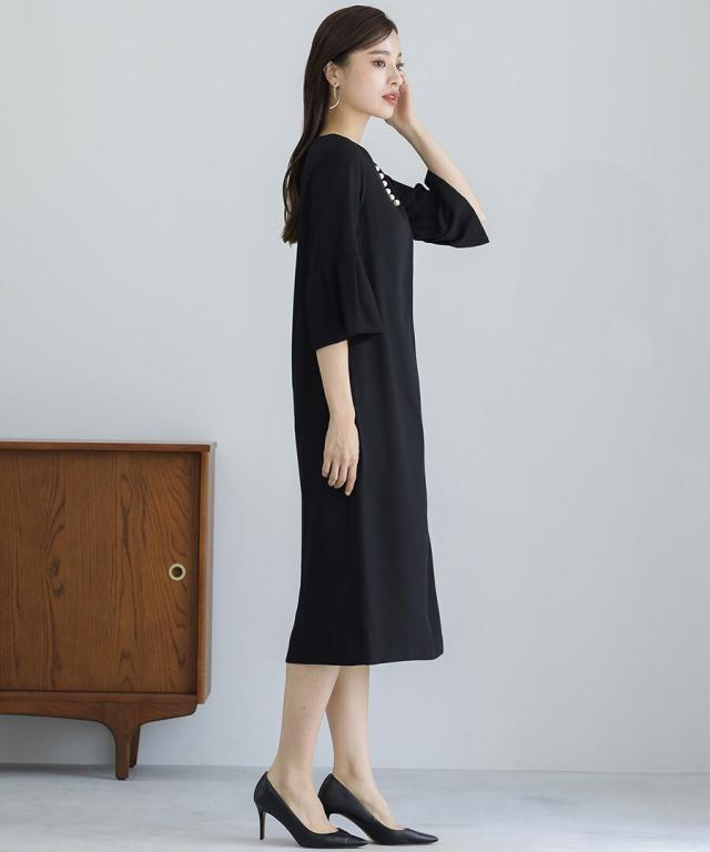 結婚式の参列に！REPLETE リプリート ドレスワンピース　9AR リプリート（REPLETE）/【WEB限定販売】パールデザイン・バック