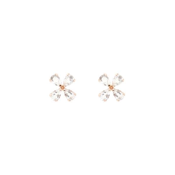 ニューミーバイサマンサタバサ（newme by Samantha Thavasa）/K10 PG ホワイトトパーズ フラワーピアス ≪11月 誕生石≫