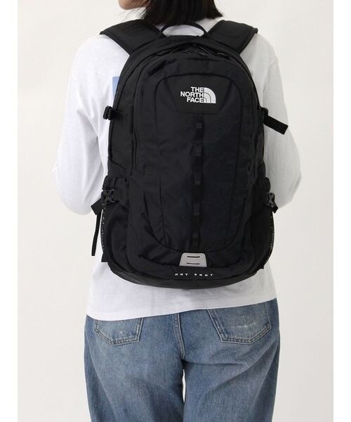 The North Face】日本版Hot Shot 中型北臉黑色帆布防潑水北面女