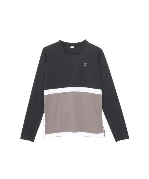 サニデイズトウキョウ（sanideiz TOKYO）/ロングスリーブTシャツ for RUN ドライスムースpr スリーカラーライン長袖Tシャツ LADI