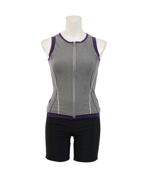 アスフォーム（ATHFORM）/フィットネス レディースセパレート水着フルジップ