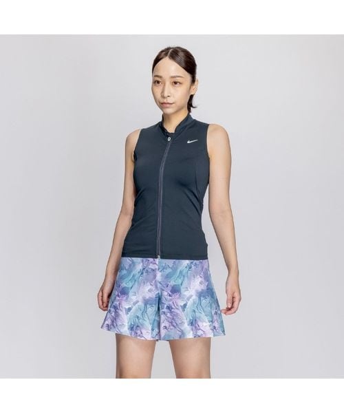 ナイキ（NIKE）/フィットネス ナイキ SP25 ジップ付き袖なしゆったりシルエット総柄2in1パンツセパレーツ