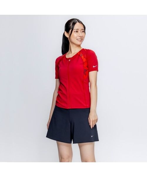 ナイキ（NIKE）/スイミング ナイキ SS26 FLARE FIT SHORTS半袖ジップ付きセパレーツ