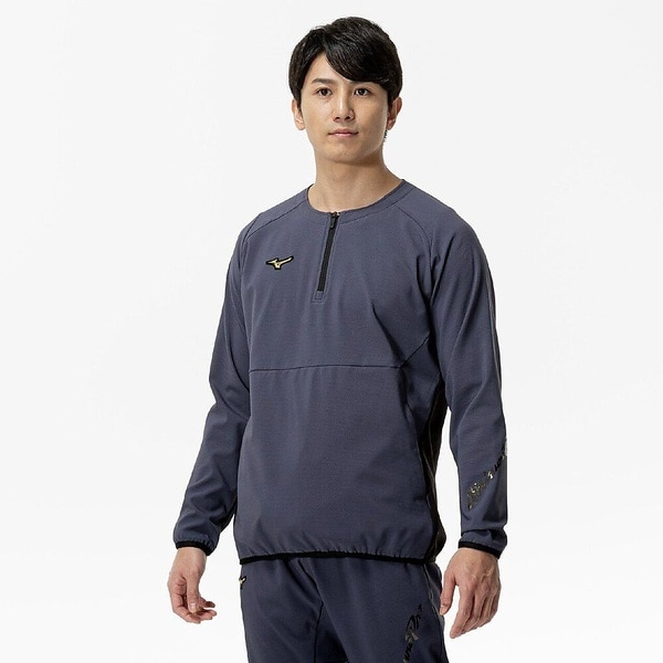 ミズノ（MIZUNO）/ベースボール テックシールドジャケット(ハーフZIP)