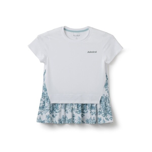 【NEW】アドミラル（Admiral）/ラケットスポーツ フェイクレイヤーヘムグラフィックTEE