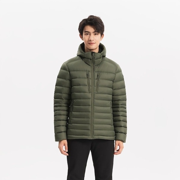 ケシュア（QUECHUA）/トレッキング FORCLAZメンズダウンジャケット フード付きTREK500 KAK