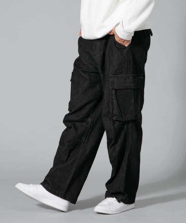 giunon ドロストカーゴパンツ　　ブラック　ジウノン　カーゴデニムパンツ giunon ドロストカーゴパンツ ブラック ジウノン カーゴデニムパンツ