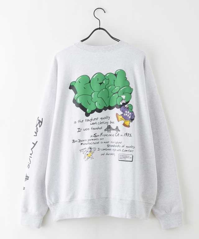 ベンデイビス（BEN DAVIS）/バブルロゴ プリント 裏毛 クルーネック トレーナー 【BEN DAVIS】 の通販は 5,584円