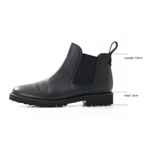 ジーアール（gr．）/S(22cm)−L(25．5cm)サイドゴアショートブーツ