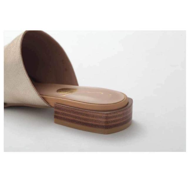 ジーアール（gr．）/本革やわらかミュールサンダル／ゴールド（約22cm−26cm) ジーアール（gr．）/本革やわらかミュールサンダル／ゴールド（約22cm