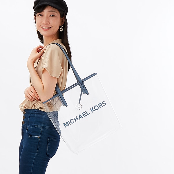 ［最終価格！］マイケルコース　クリアバック MICHAEL KORS｜THE MICHAEL BAG クリア ビニール トート ラージ