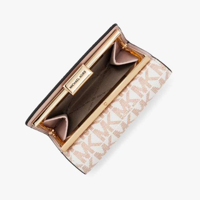 マイケル・教科課程（Michael Kors）/JET SET TRAVEL パウダーコンパクト ウォレット 並み並み − MK名書き