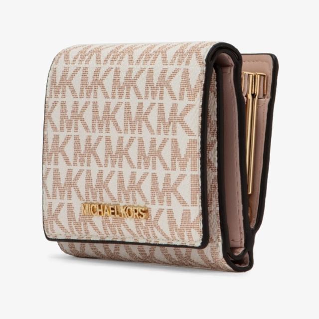 マイケル・教科課程（Michael Kors）/JET SET TRAVEL パウダーコンパクト ウォレット 並み並み − MK名書き