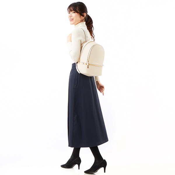 マイケル・コース（Michael Kors）/RHEA ZIP ぺブル レザー バックパック ミディアム_11