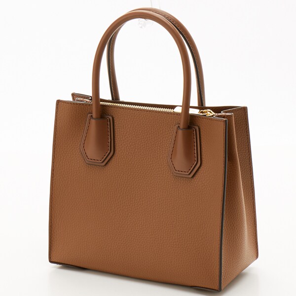 MICHAEL KORS クロスボディショッパートート 茶×白 セール】MERCER ショッパートート クロスボディ ミディアム - MK