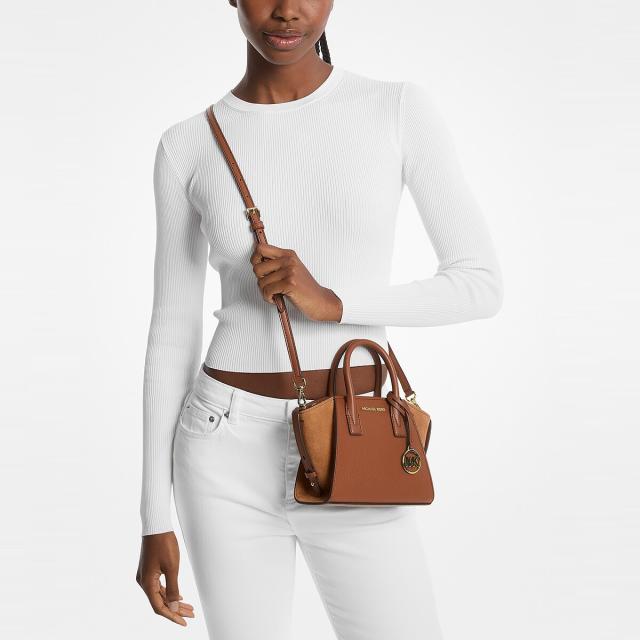 スピード発送 MICHAEL KORS レザー スエード サッチェル 公式アウトレット】AVRIL レザー スエード サッチェル