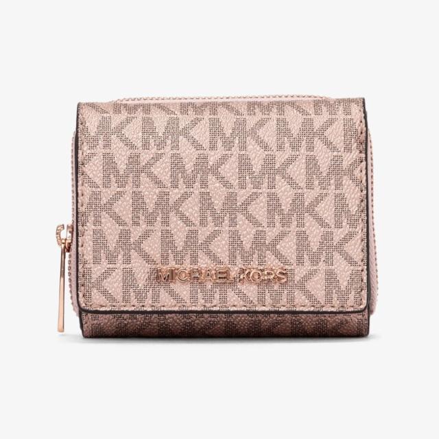 マイケル・コース（Michael Kors）/JET SET TRAVEL ミッド ジップウォレット スモール − MKシグネチャー