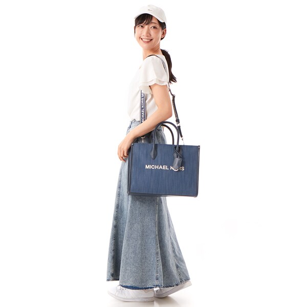 【MICHAEL KORS】MIRELLA EW デニムトート ミディアム【新作】 マイケル・コース（Michael Kors）/MIRELLA EW トート ミディアムの