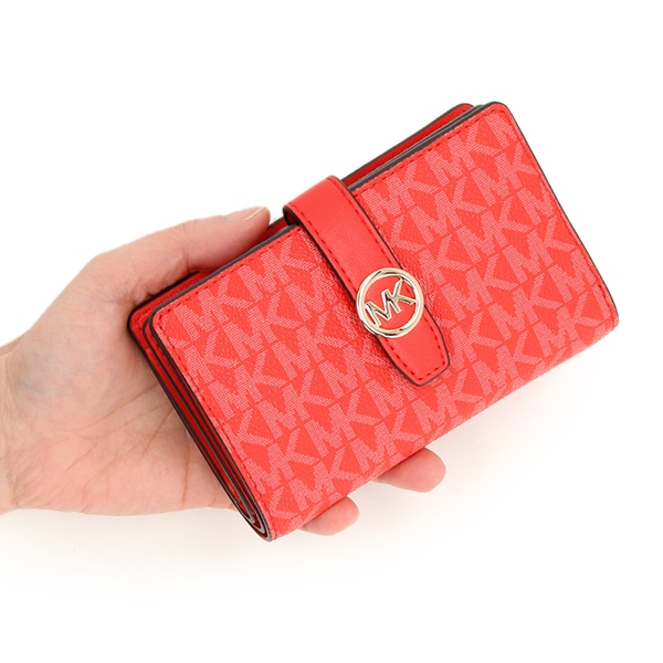 マイケル・コース（Michael Kors）/GREENWICH タブ ジップアラウンド ウォレット ミディアム − MKシグネチャー