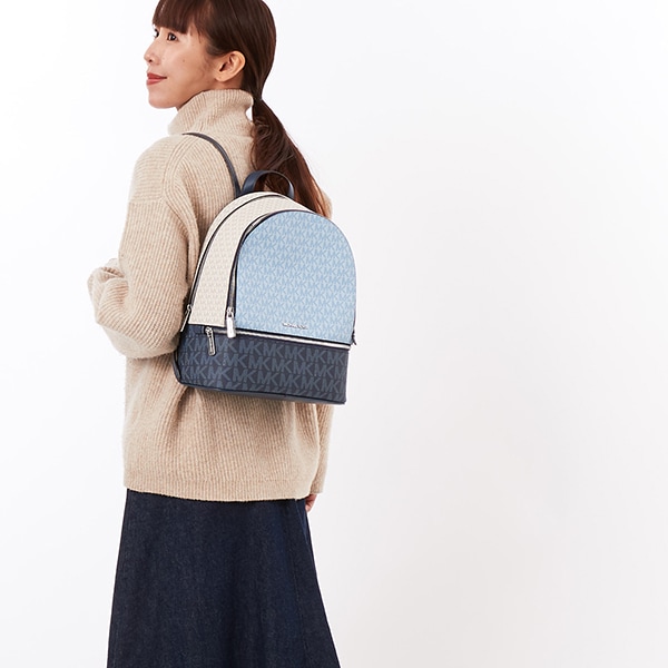 マイケル・コース（Michael Kors）/RHEA ジップ バックパック ミディアム − MKシグネチャー