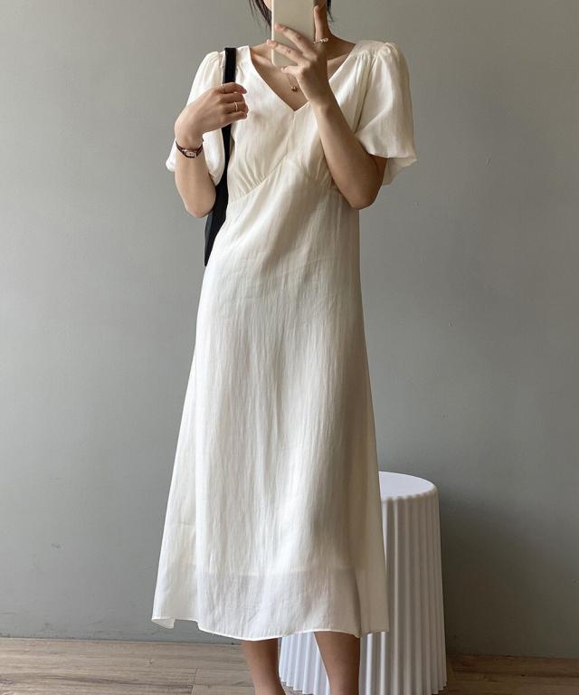 アイモン（Aimoon）/パフスリーブ ワンピース ロングワンピの通販はau