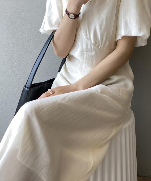 アイモン（Aimoon）/パフスリーブ ワンピース ロングワンピの通販はau