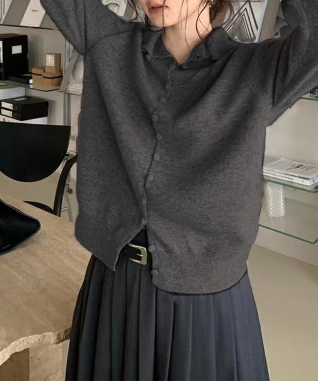 ディケイドクラシック（DECADE CLASSIC）/ボタンデザイン ハイネックウールセーター