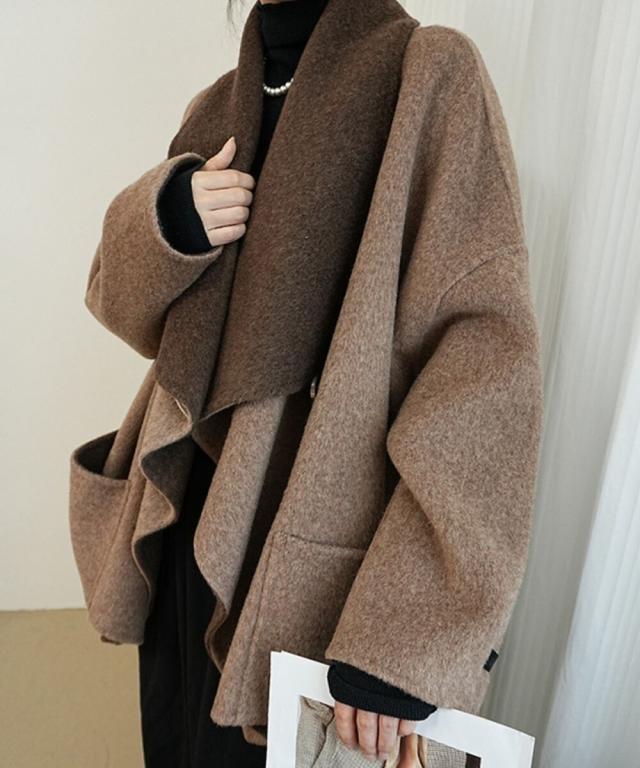 ディケイドクラシック（DECADE CLASSIC）/モダンドレープ ショートウールジャケット