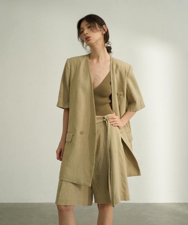 ディケイドクラシック（DECADE CLASSIC）/DECADE CLASSIC ノンカラー ハーフスリーブ　ジャケット