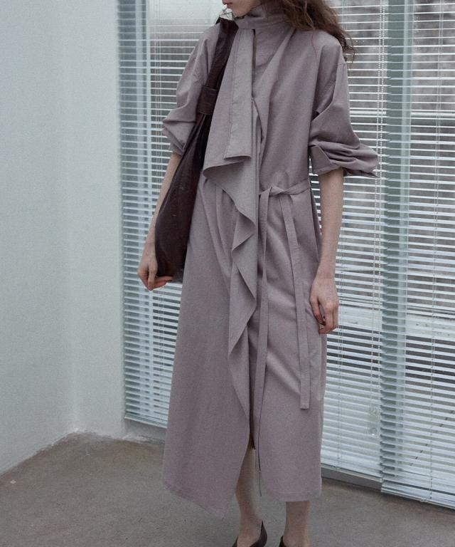 ディケイドクラシック（DECADE CLASSIC）/DECADE CLASSIC 2WAYアシンメトリーコートワンピース