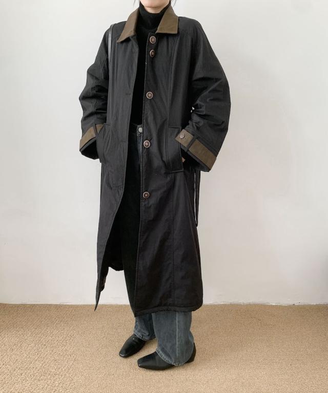 ディケイドクラシック（DECADE CLASSIC）/DECADE CLASSIC 襟切り替えロングダウンジャケット