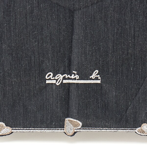 agnes b.（アニエスベー）ハート刺繡晴雨兼用傘(折り畳み傘) アニエスベー（agnes b．）/【 agnes b．（アニエスベー）】ハート