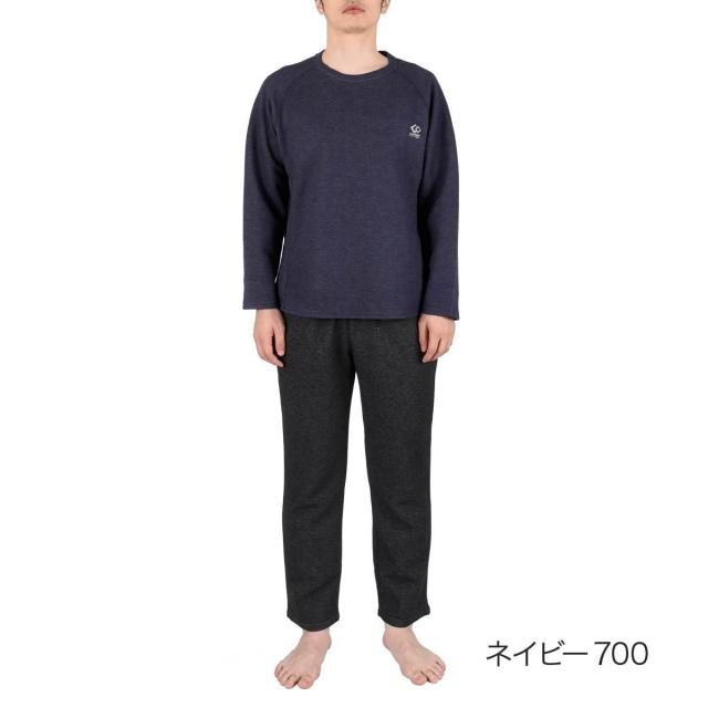 福助（FUKUSKE）/コラントッテ アクティブ ルームウェア 無地 上下セット 十分袖 血行促進(HRT−6006)