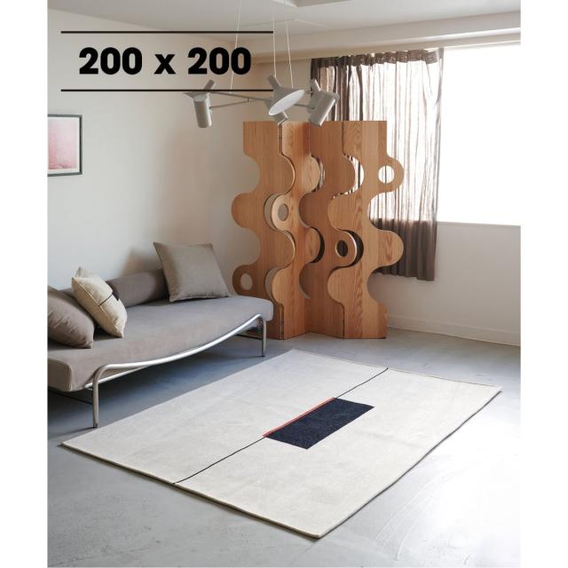 ジャーナルスタンダードファニチャー（JOURNAL STANDARD FURNITURE）/LINEAR GEO RUG 200X200　ライナージオ ラグ