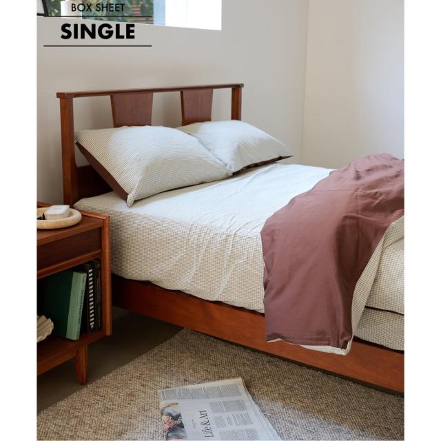 ジャーナルスタンダードファニチャー（JOURNAL STANDARD FURNITURE）/SUCKER CHECK BOX SHEET S　ボックスシーツ シングル