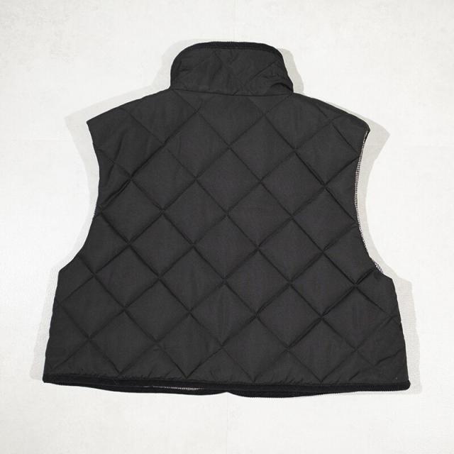 【美品】ユニバーサルオーバーオール　ロングキルティングベスト　ブラック UNIVERSAL OVERALL（ユニバーサルオーバーオール）の