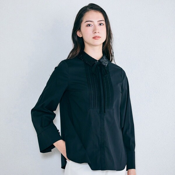 オーディア ミューズ（Audie a Muses）/スパンコール襟ブラウスの通販は