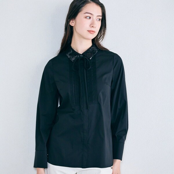 オーディア ミューズ（Audie a Muses）/スパンコール襟ブラウスの通販は